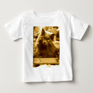 Camiseta De Bebé Gato azul ruso vintage