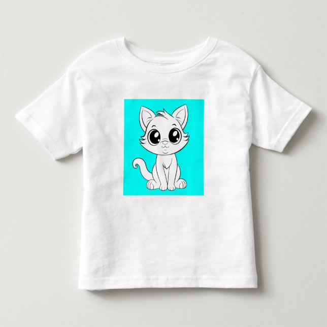 Camiseta De Bebé Gato blanco adorable (Anverso)