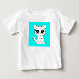 Camiseta De Bebé Gato blanco adorable