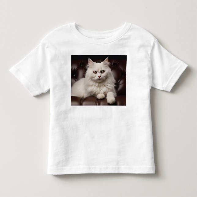 Camiseta De Bebé Gato blanco majestuoso (Anverso)