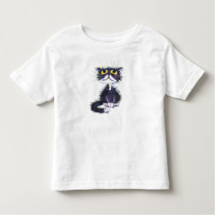 Camiseta De Bebé Gato blanco y negro