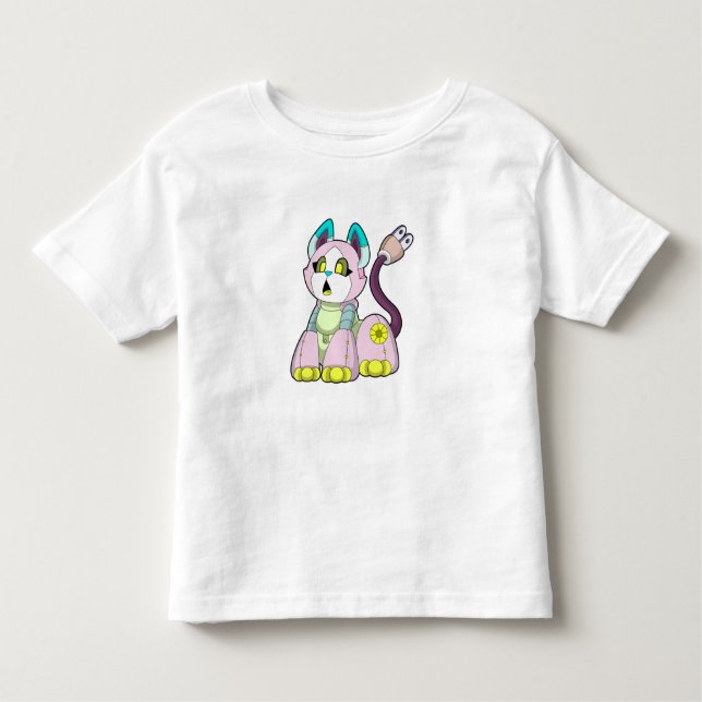Camiseta De Bebé Gato como robot (Anverso)