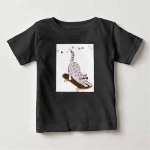 Camiseta De Bebé Gato con la Tabla