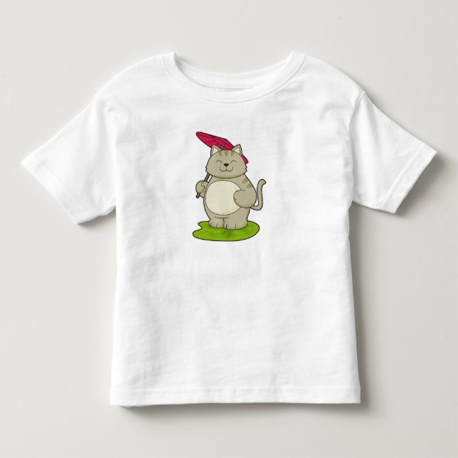 Camiseta De Bebé Gato con paraguas (Anverso)