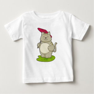 Camiseta De Bebé Gato con paraguas