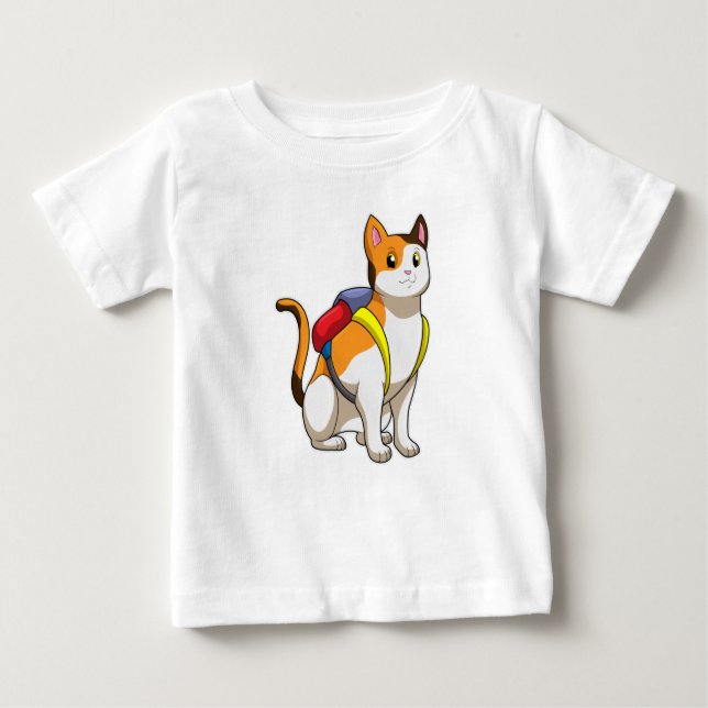 Camiseta De Bebé Gato con Satchel (Anverso)