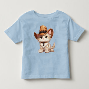 Camiseta De Bebé Gato con sombrero occidental Clipart-85247