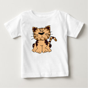 Camiseta De Bebé GATO CUTE BEIGE AND BROWN big head