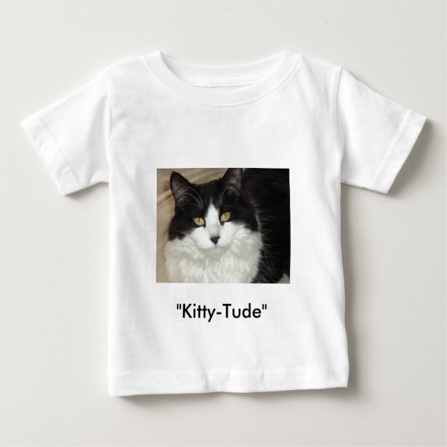 Camiseta De Bebé Gato de actitud con actitud (Anverso)