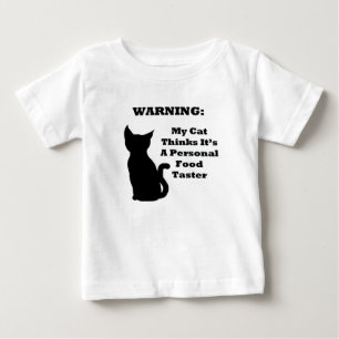 Camiseta De Bebé Gato de advertencia