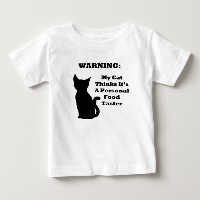 Camiseta De Bebé Gato de advertencia (Anverso)