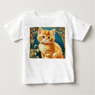 Camiseta De Bebé Gato de Alphonse Mucha Art Nouveau