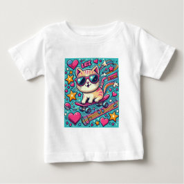 Camiseta De Bebé Gato de amor