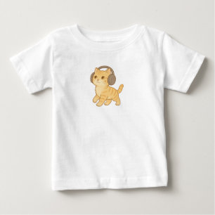Camiseta De Bebé Gato de auriculares Toremiu - Pequeños pasos bebé