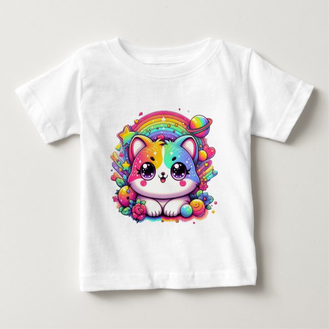 Camiseta De Bebé Gato de bebé 4 (Anverso)