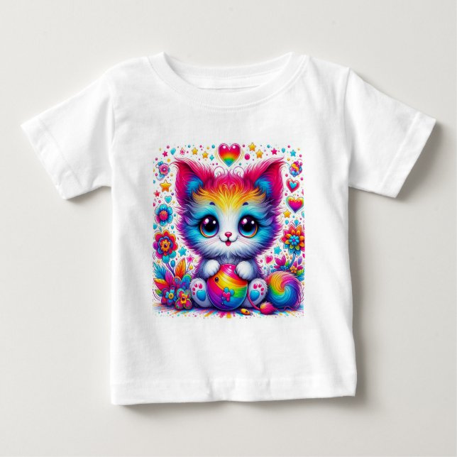 Camiseta De Bebé Gato de bebé 7 (Anverso)