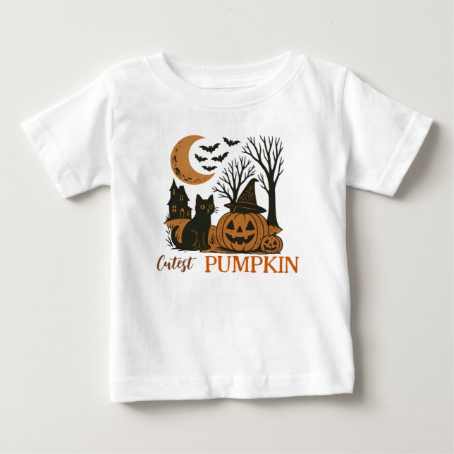 Camiseta De Bebé Gato de calabaza cutáneo (Anverso)
