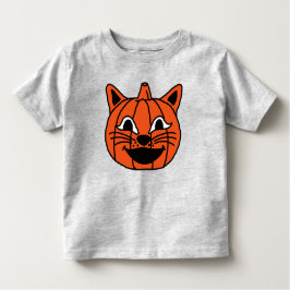 Camiseta De Bebé Gato de calabaza de Halloween