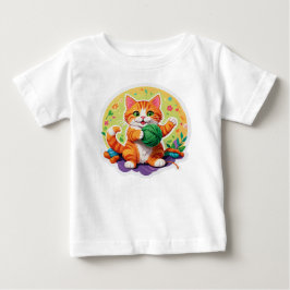 Camiseta De Bebé Gato de corte