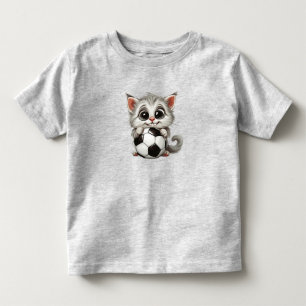 Camiseta De Bebé Gato de Dibujos Animados Divertido Sosteniendo Bal