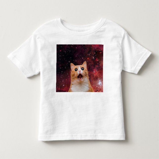 Camiseta De Bebé Gato de espacio asombroso (Anverso)