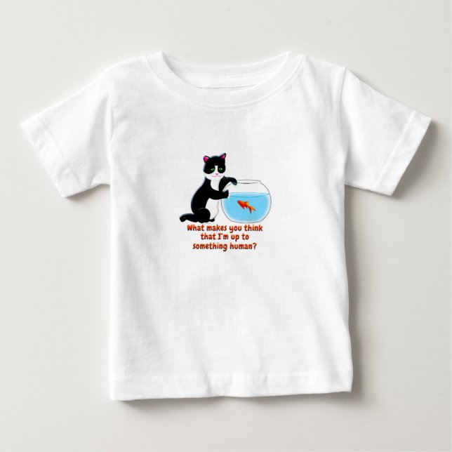 Camiseta De Bebé Gato de Fishbowl (Anverso)