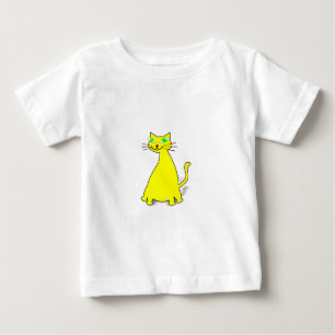 Camiseta De Bebé Gato de grasa amarillo