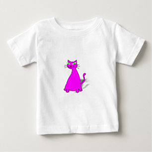 Camiseta De Bebé Gato de grasa rosa