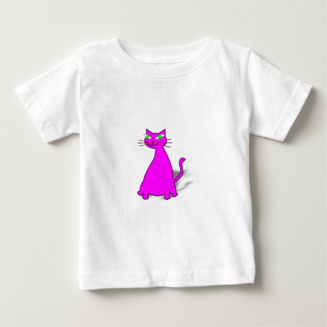 Camiseta De Bebé Gato de grasa rosa (Anverso)
