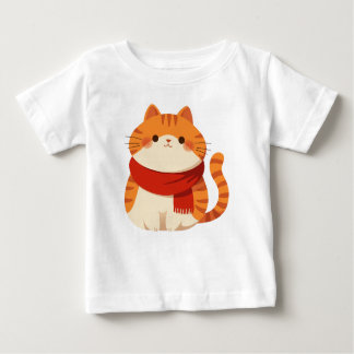Camiseta De Bebé Gato de invierno lindo