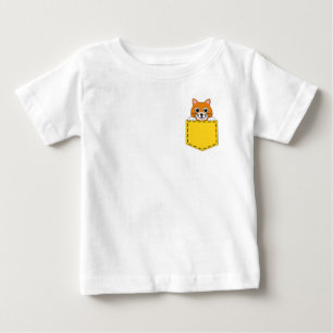 Camiseta De Bebé Gato de Mascota de bolsillo
