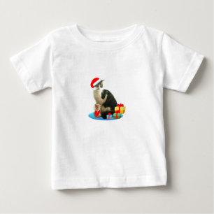 Camiseta De Bebé gato de Navidad Merlin