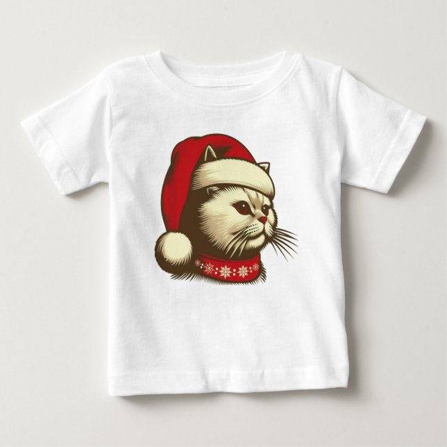 Camiseta De Bebé Gato de Navidades Grump (Anverso)