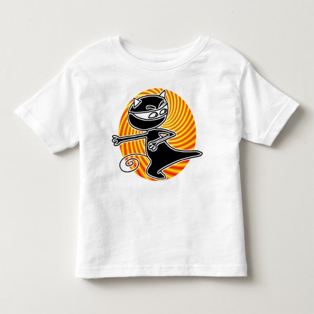 Camiseta De Bebé Gato de Ninja (Anverso)