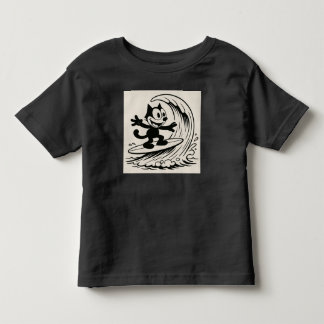 Camiseta De Bebé Gato de Surfing