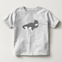 Gato de Tuxedo Gris y Blanco