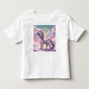 Camiseta De Bebé Gato de unicornio arcoiris personalizado