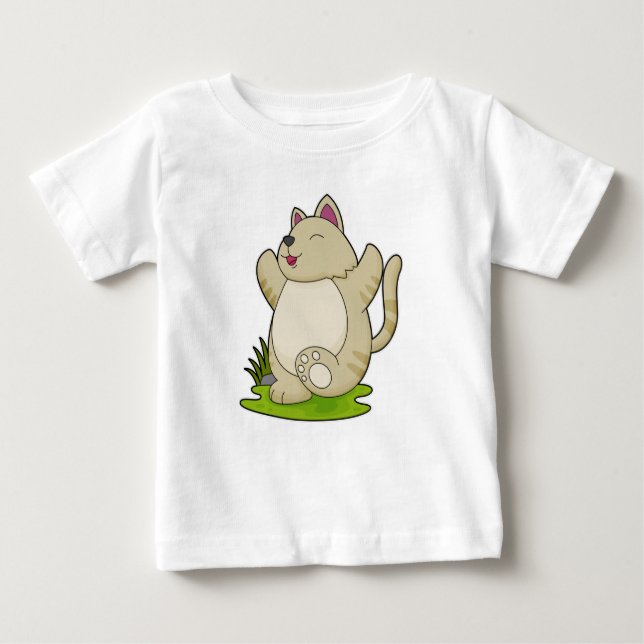 Camiseta De Bebé Gato de yoga (Anverso)