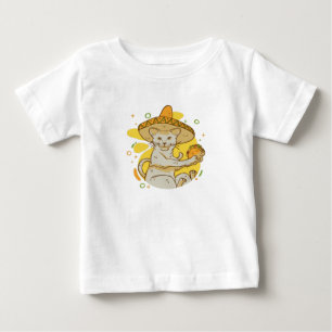 Camiseta De Bebé Gato del Cinco De Mayo