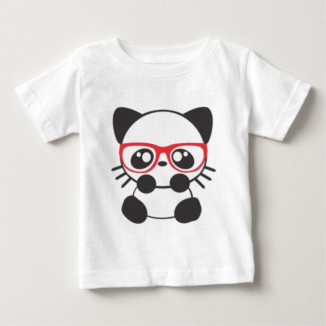 Camiseta De Bebé Gato del empollón (Anverso)
