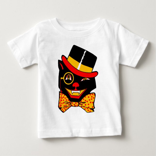 Camiseta De Bebé Gato del sombrero de copa (Anverso)