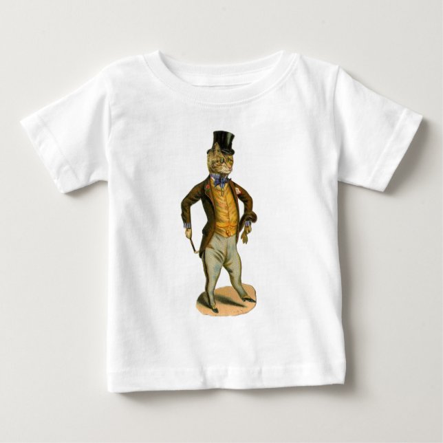 Camiseta De Bebé Gato del sombrero de copa (Anverso)