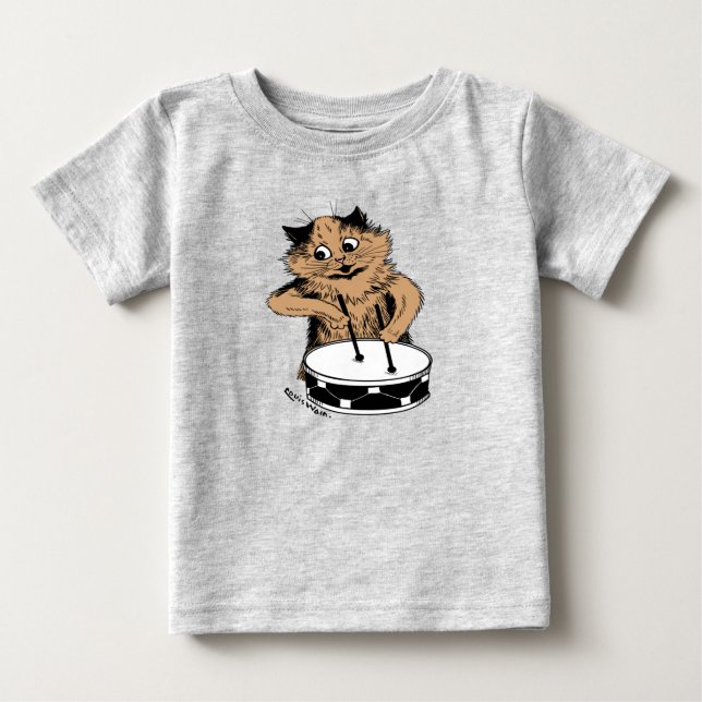 Camiseta De Bebé Gato del tambor (Anverso)