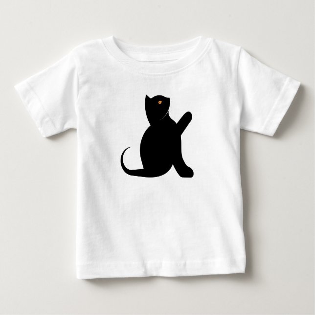 Camiseta De Bebé Gato diciendo hola (Anverso)