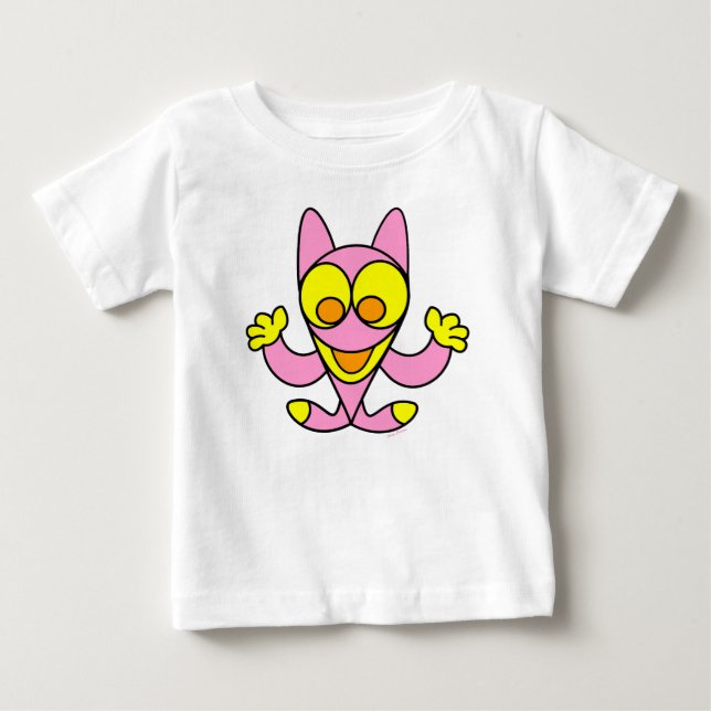 camiseta de bebé gato divertido (Anverso)