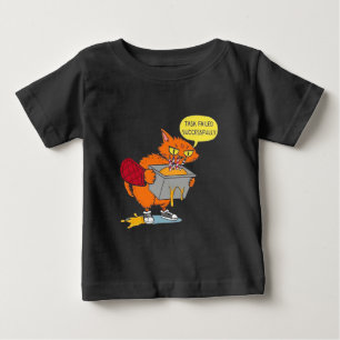 Camiseta De Bebé Gato Divertido de Repostería: Tarea Fallida con Éx