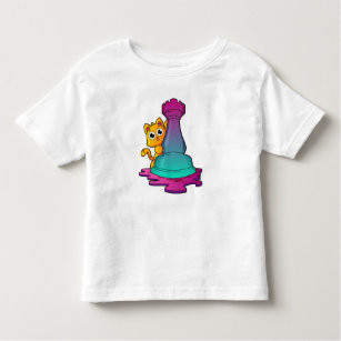 Camiseta De Bebé Gato en ajedrez con pieza de ajedrez Rook