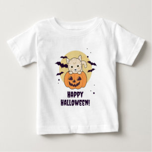 Camiseta De Bebé Gato En Calabaza Gatos Dulces Feliz Halloween