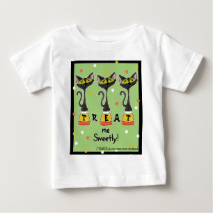 Camiseta De Bebé Gato en el maíz dulce me trata dulcemente-verde