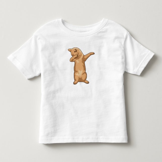 Camiseta De Bebé Gato en Hip Hop Dance Dab (Anverso)